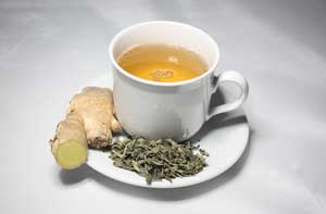 entcoffeinierter grüner Tee mit Ingwer